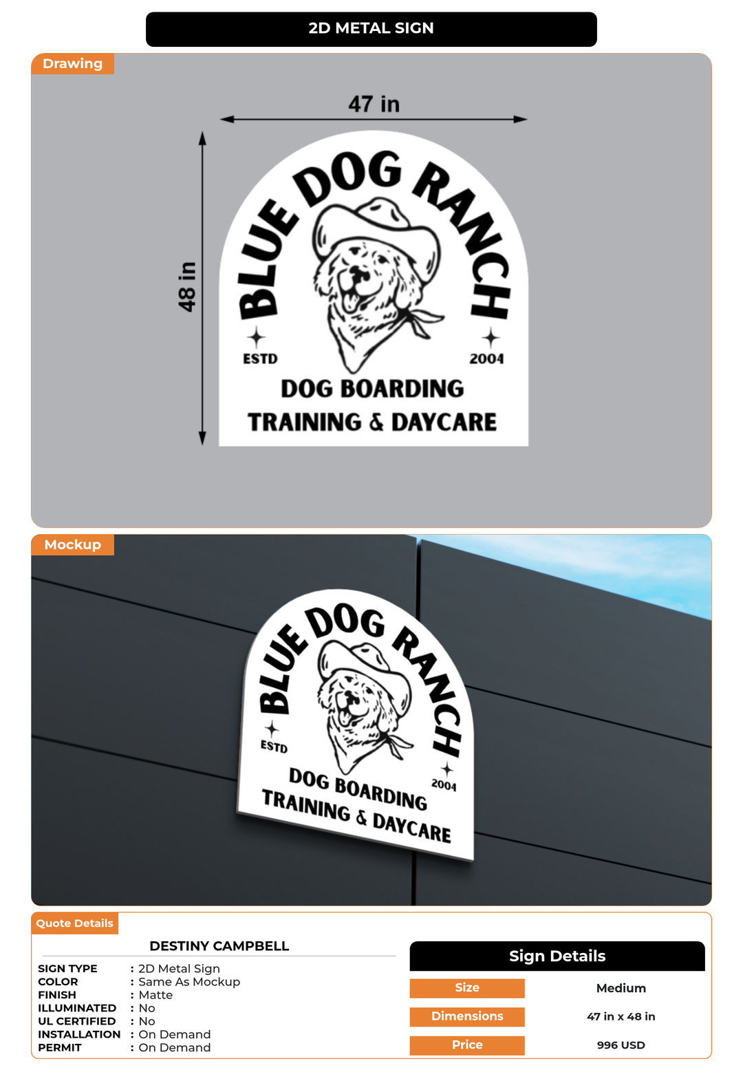 CUSTOM MOCKUP SIGN FOR Destiny Campbell