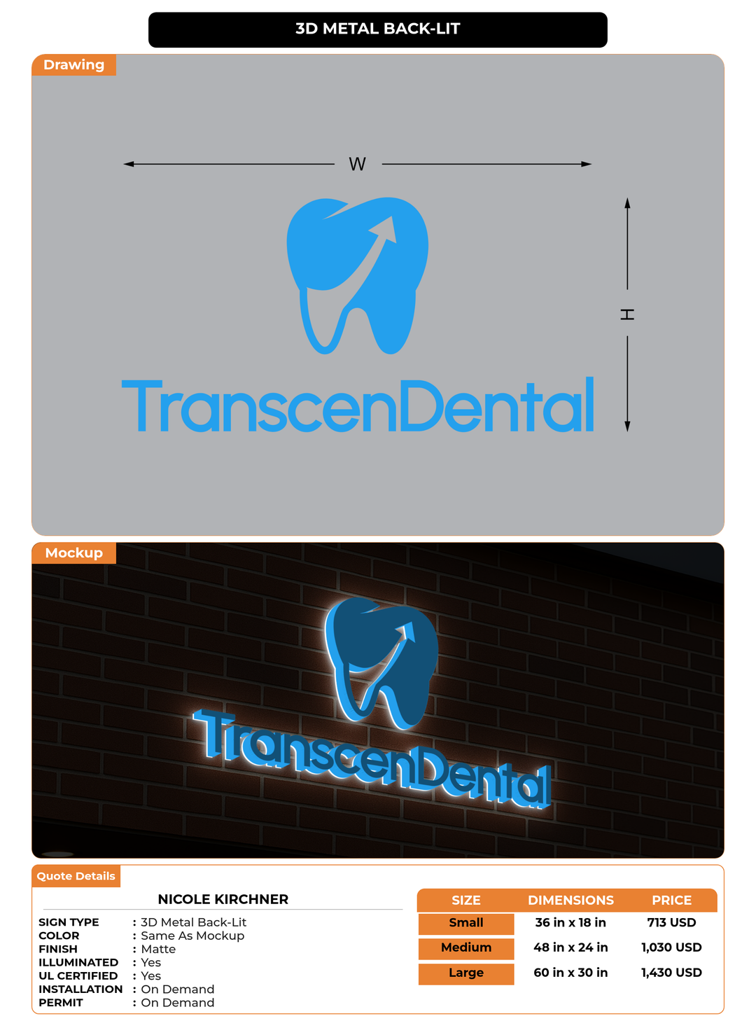 CUSTOM MOCKUP SIGN FOR Nicole Kirchner