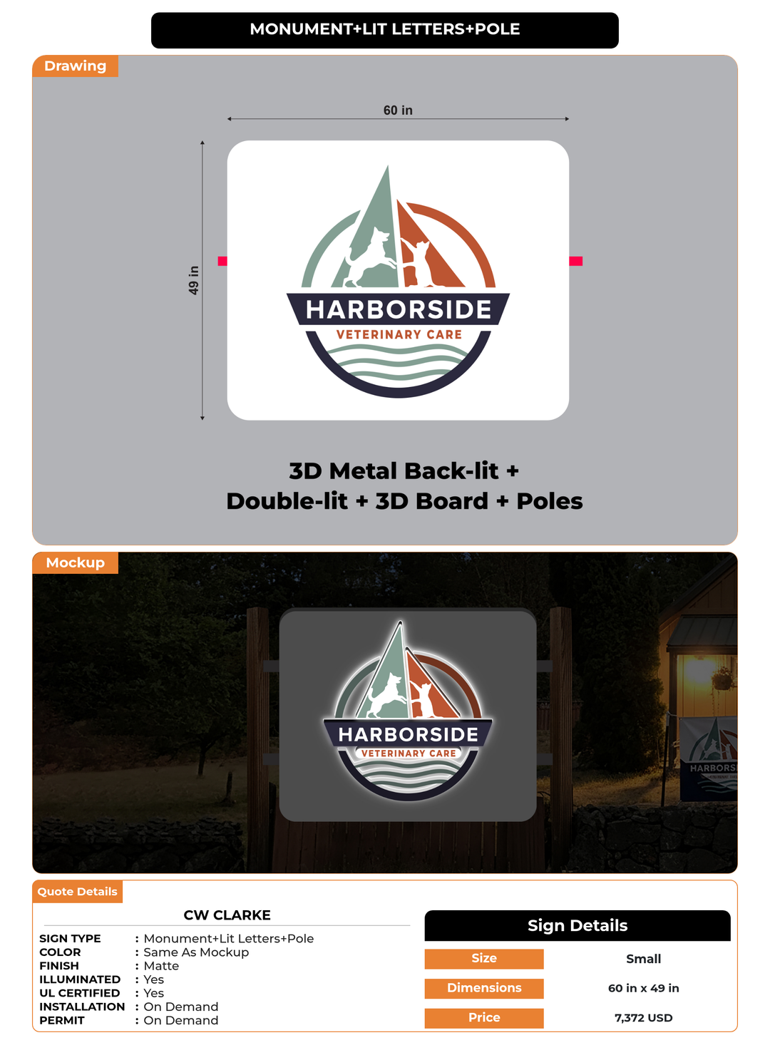 CUSTOM MOCKUP SIGN FOR CW Clarke