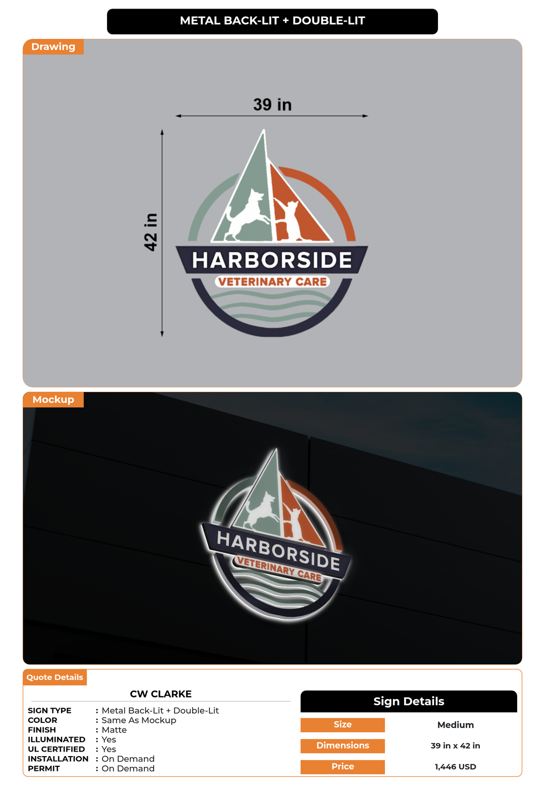 CUSTOM MOCKUP SIGN FOR CW Clarke
