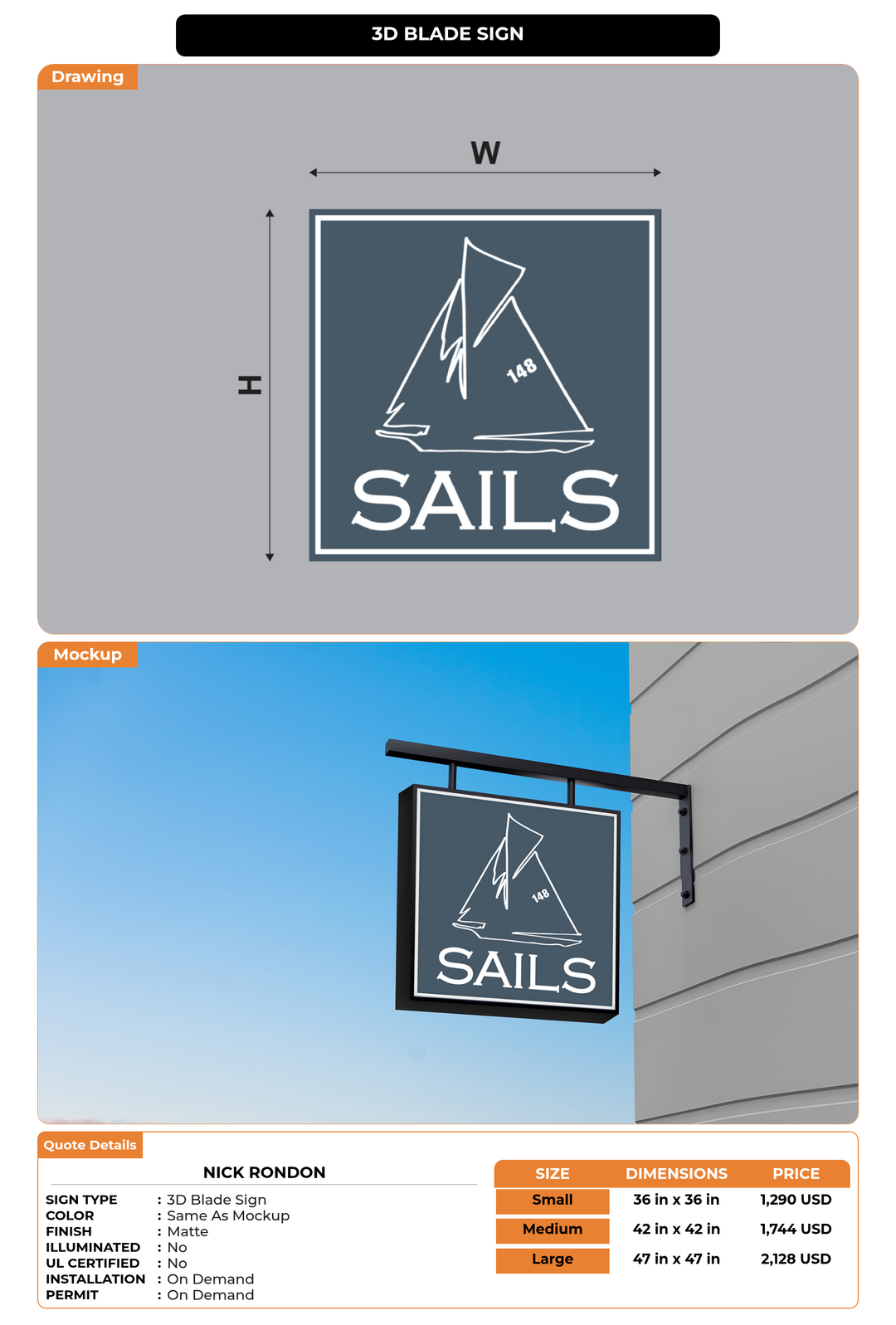 CUSTOM MOCKUP SIGN FOR Nick Rondon