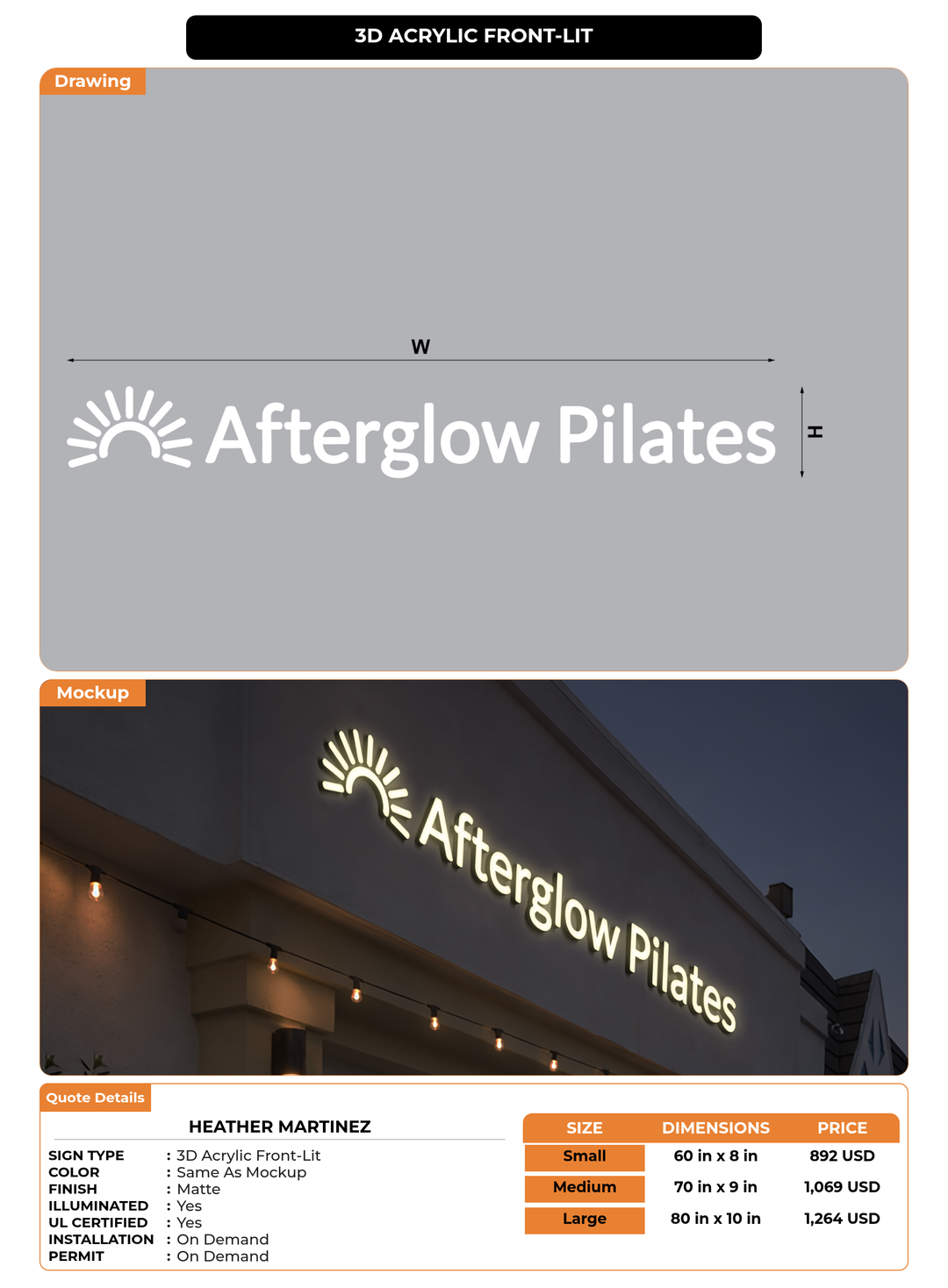 CUSTOM MOCKUP SIGN FOR Heather Martinez