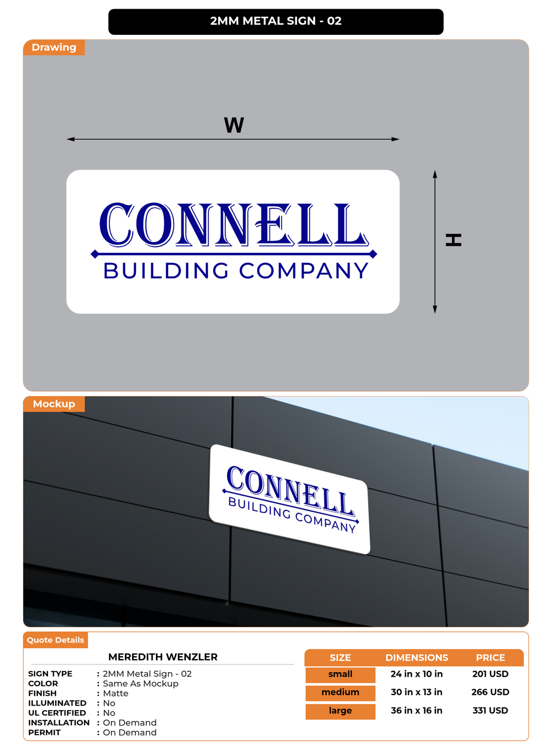CUSTOM MOCKUP SIGN FOR Meredith Wenzler