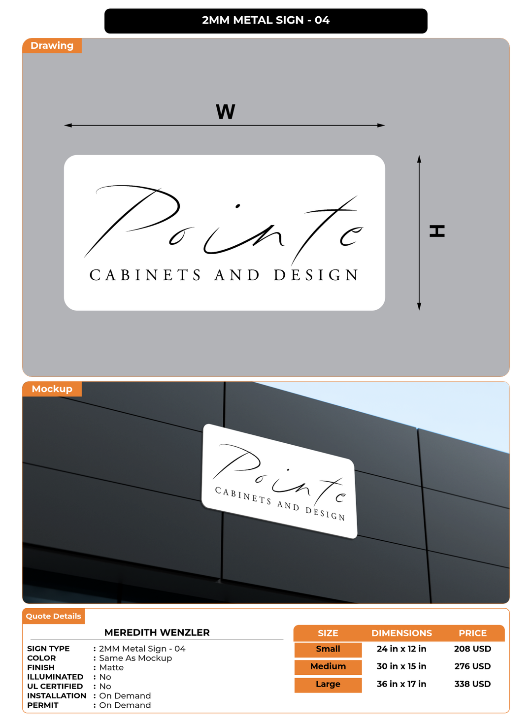 CUSTOM MOCKUP SIGN FOR Meredith Wenzler