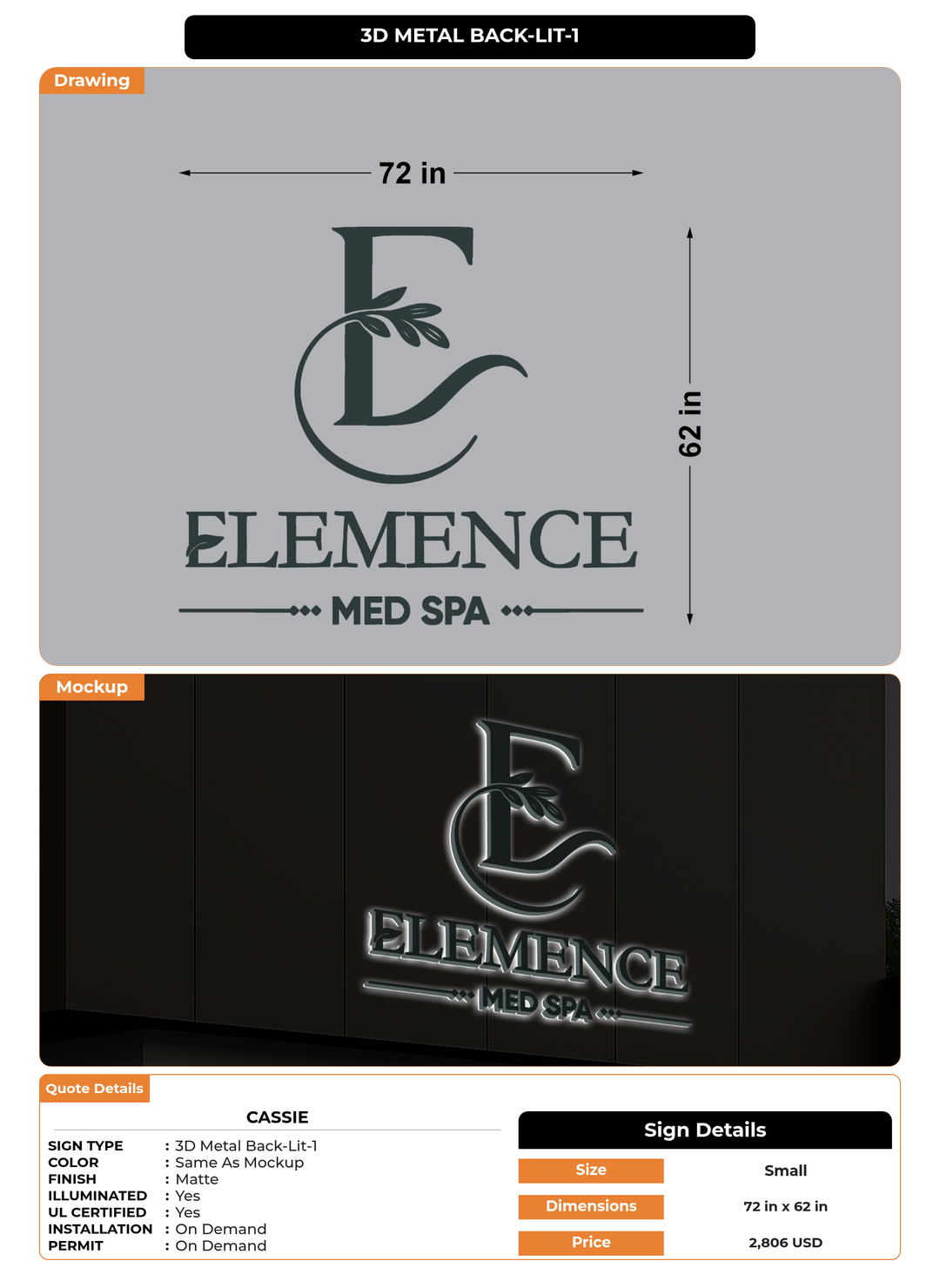 CUSTOM MOCKUP SIGN FOR cassie