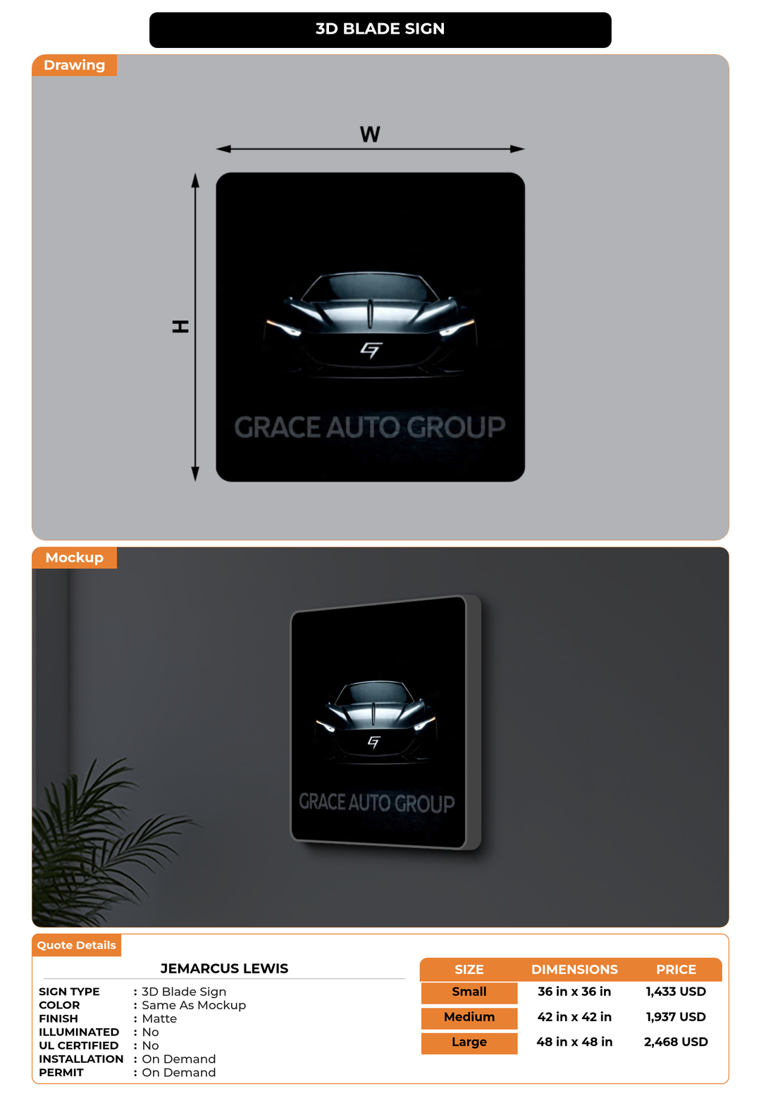 CUSTOM MOCKUP SIGN FOR Jemarcus Lewis