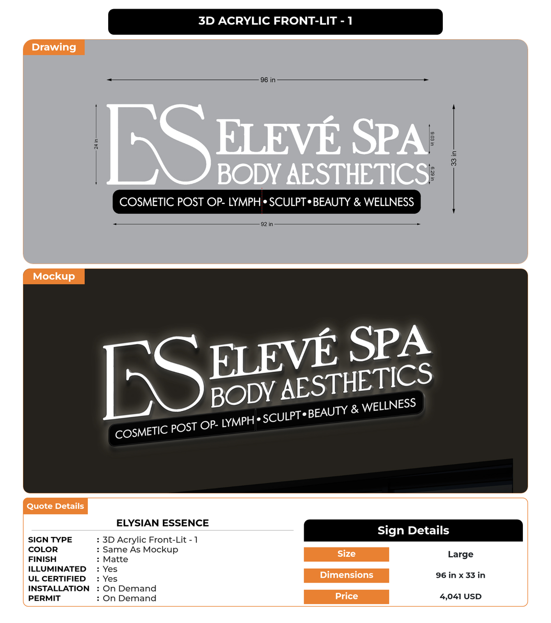 CUSTOM MOCKUP SIGN FOR Elysian  Essence