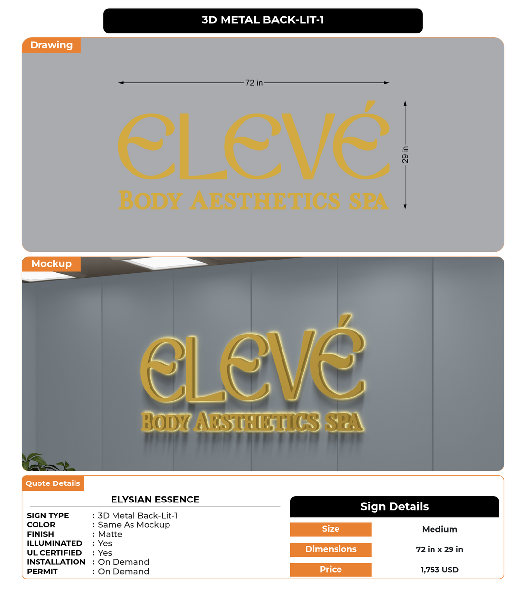 CUSTOM MOCKUP SIGN FOR Elysian  Essence