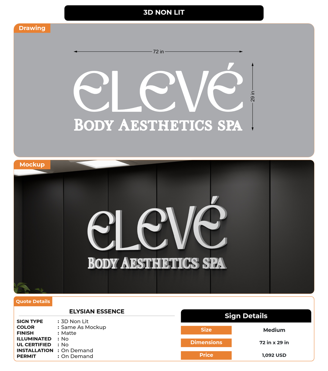 CUSTOM MOCKUP SIGN FOR Elysian  Essence