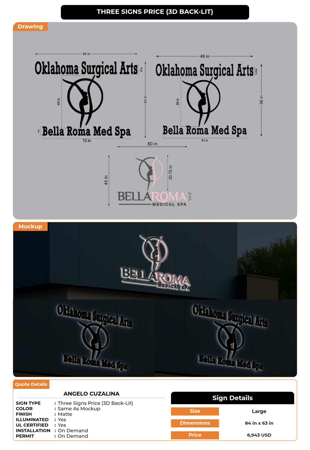 CUSTOM MOCKUP SIGN FOR Angelo Cuzalina