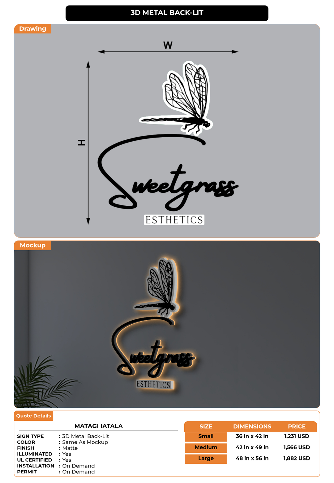 CUSTOM MOCKUP SIGN FOR Matagi iatala