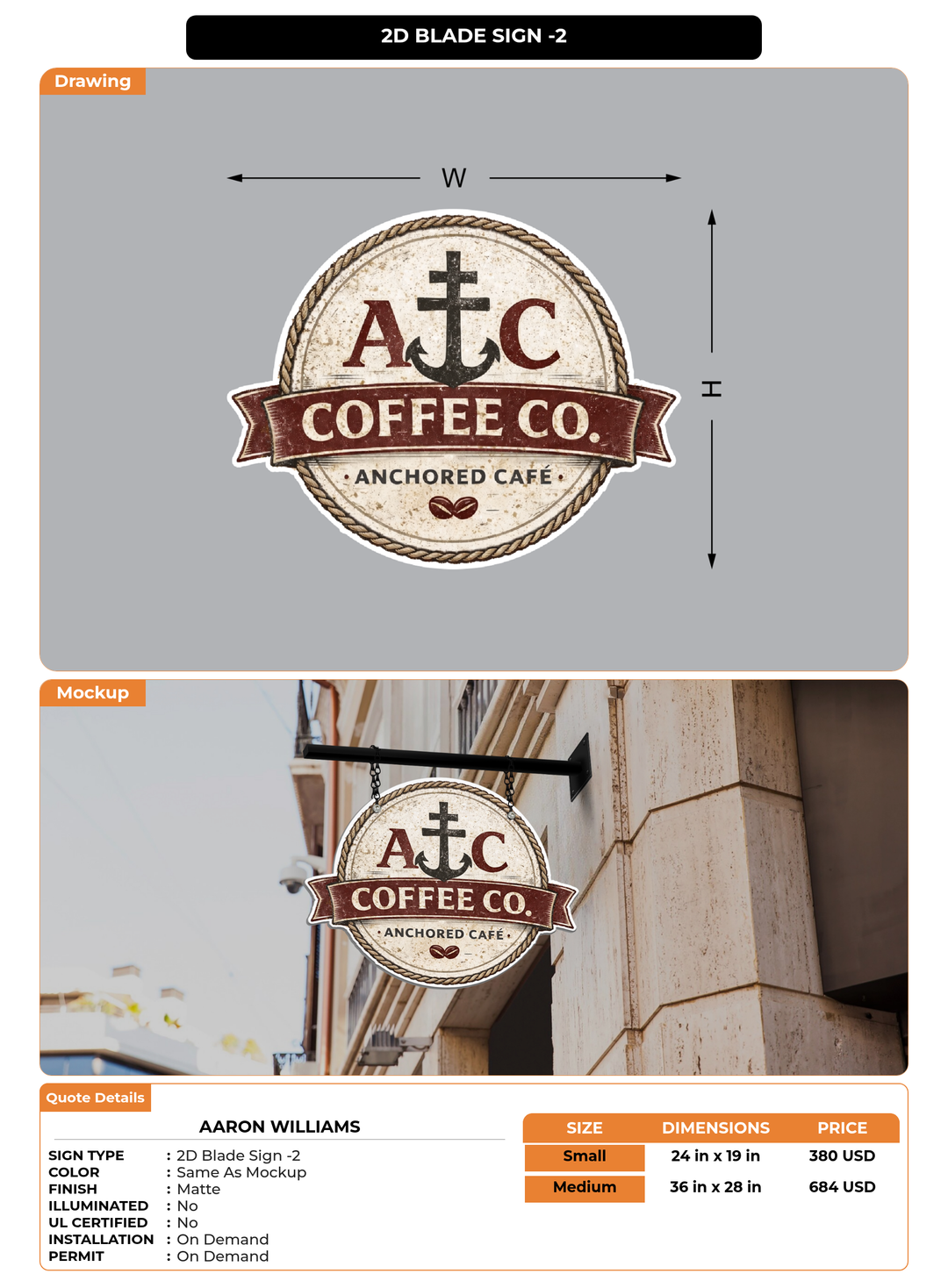 CUSTOM MOCKUP SIGN FOR AARON WILLIAMS
