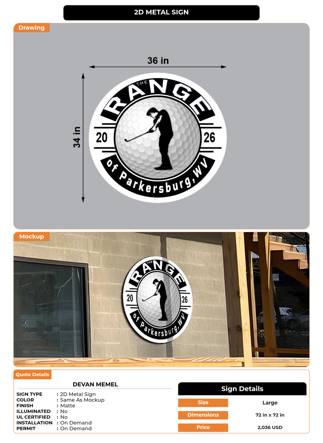 CUSTOM MOCKUP SIGN FOR Devan Memel
