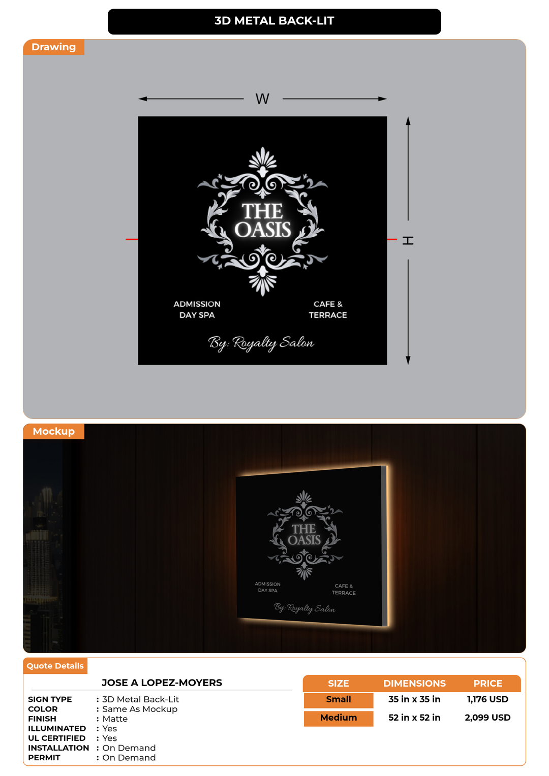 CUSTOM MOCKUP SIGN FOR Jose A Lopez-Moyers