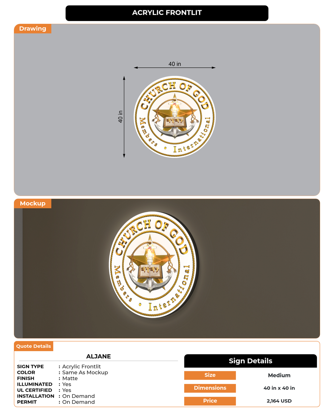 CUSTOM MOCKUP SIGN FOR Aljane