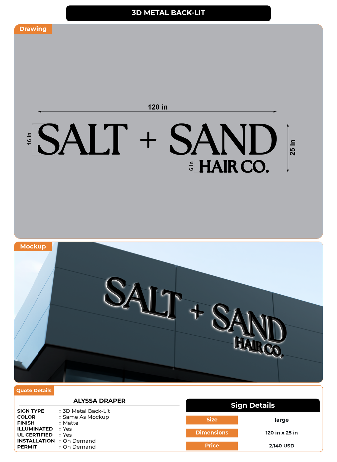 CUSTOM MOCKUP SIGN FOR Alyssa Draper