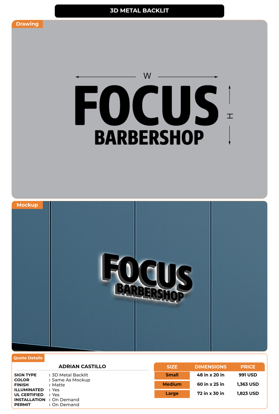 CUSTOM MOCKUP SIGN FOR Adrian Castillo