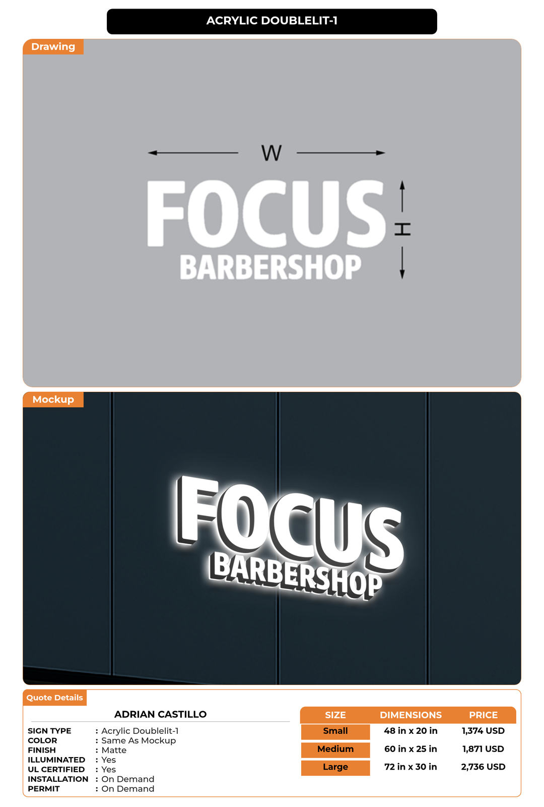 CUSTOM MOCKUP SIGN FOR Adrian Castillo