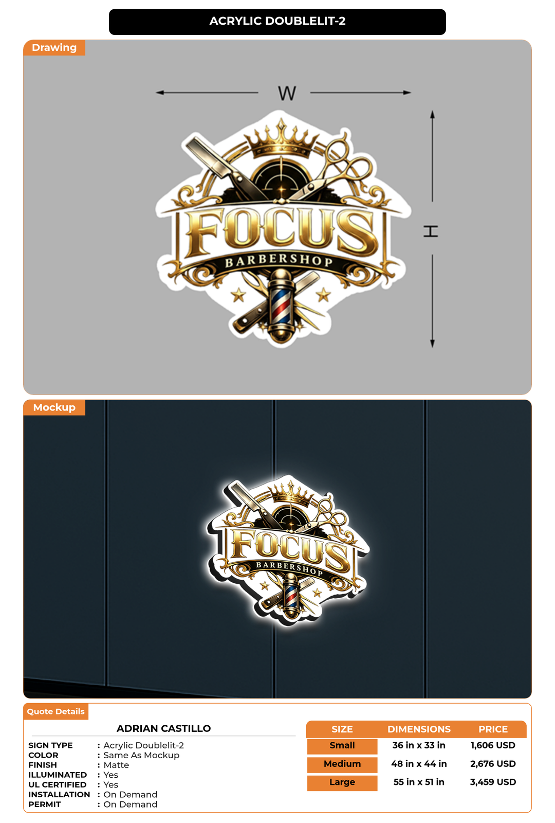 CUSTOM MOCKUP SIGN FOR Adrian Castillo