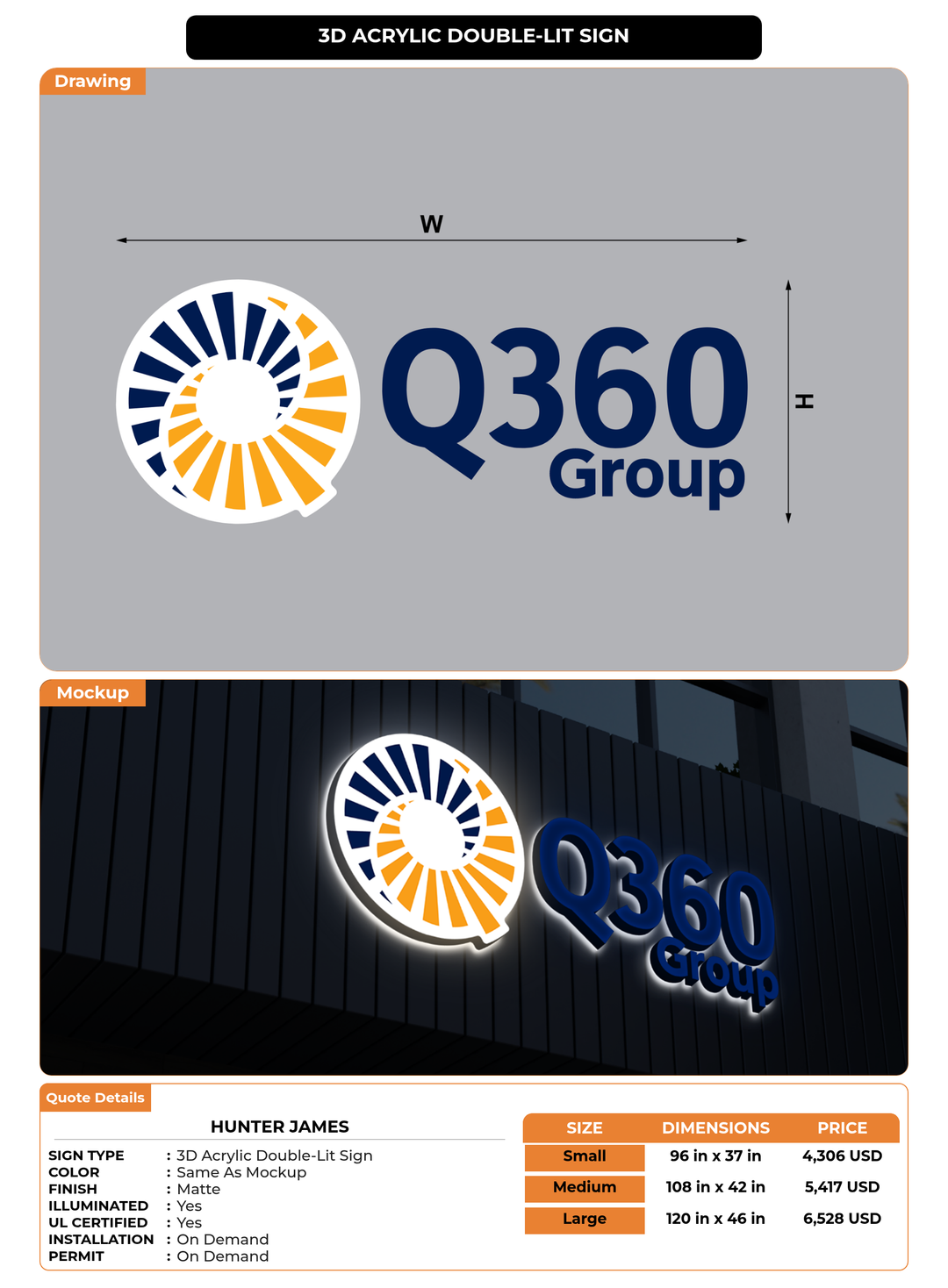CUSTOM MOCKUP SIGN FOR Hunter James