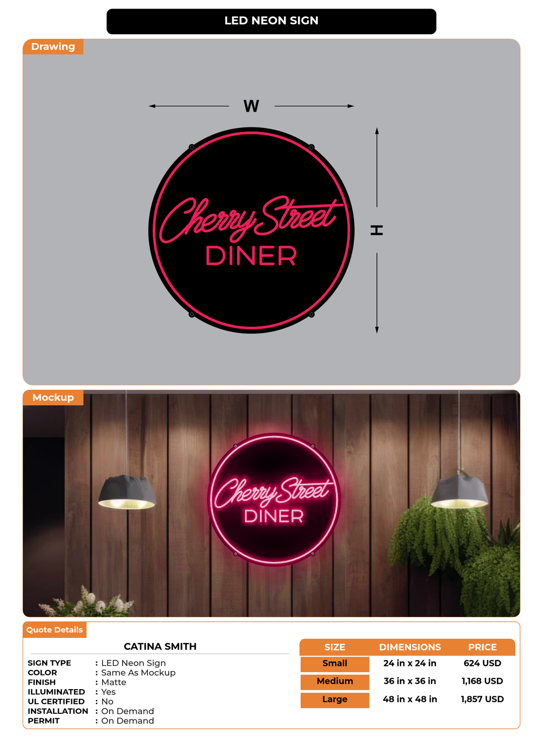 CUSTOM MOCKUP SIGN FOR Catina Smith