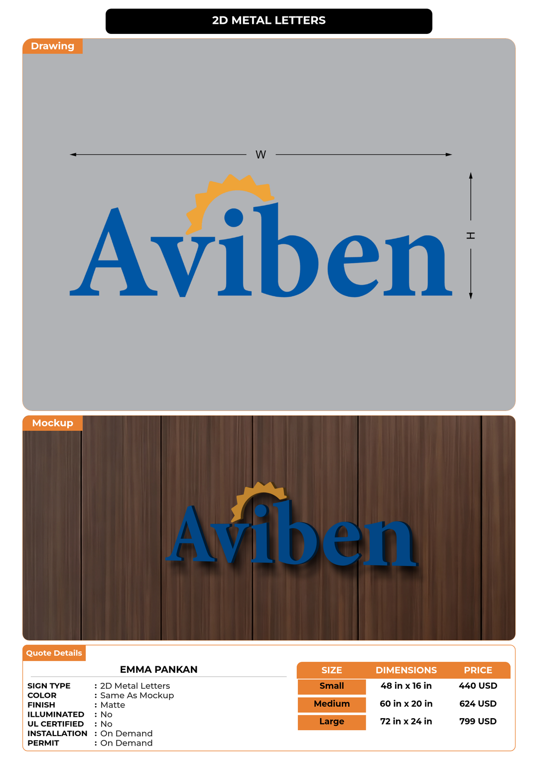 CUSTOM MOCKUP SIGN FOR Emma Pankan