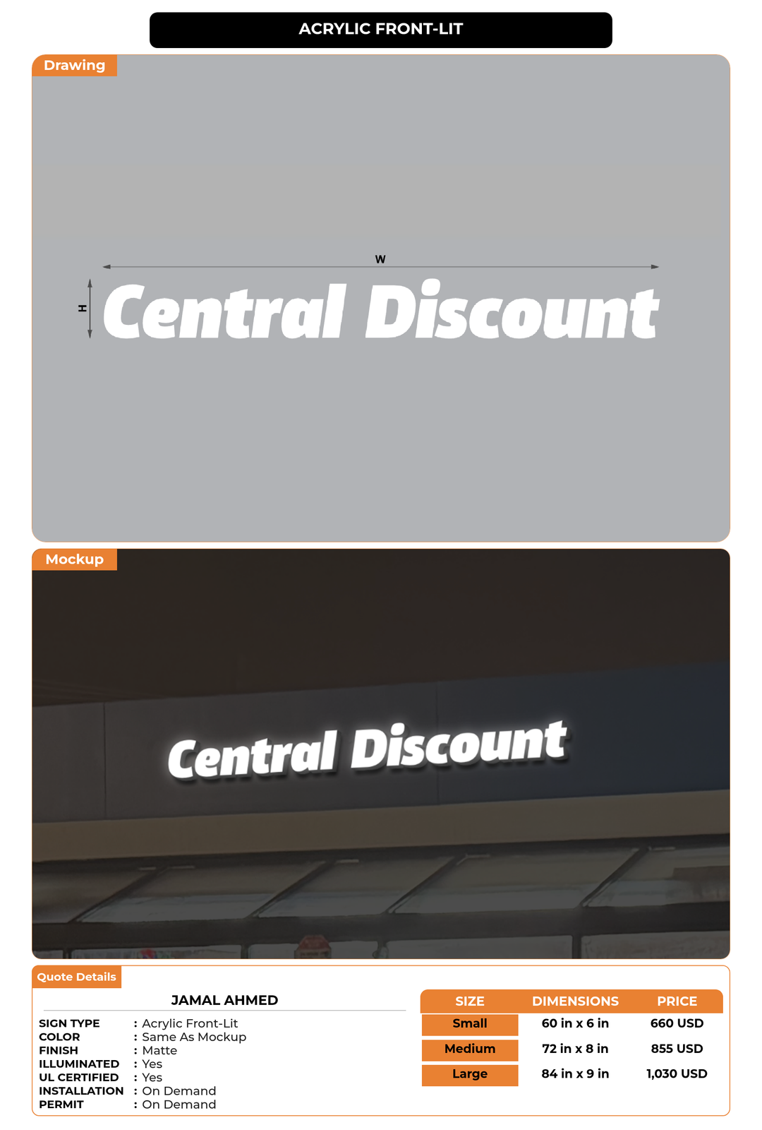 CUSTOM MOCKUP SIGN FOR Jamal ahmed