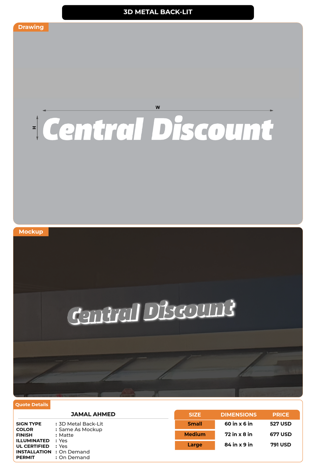 CUSTOM MOCKUP SIGN FOR Jamal ahmed
