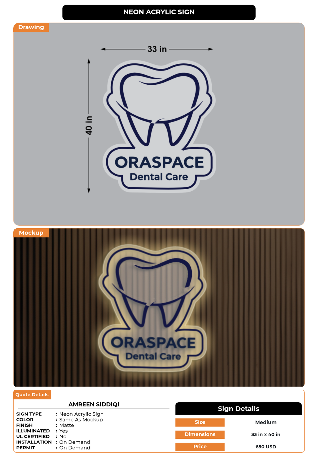 CUSTOM MOCKUP SIGN FOR Amreen Siddiqi