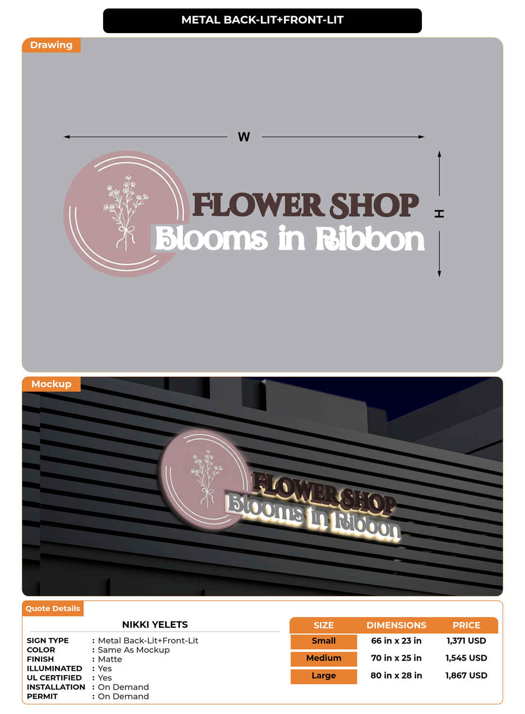 CUSTOM MOCKUP SIGN FOR Nikki Yelets