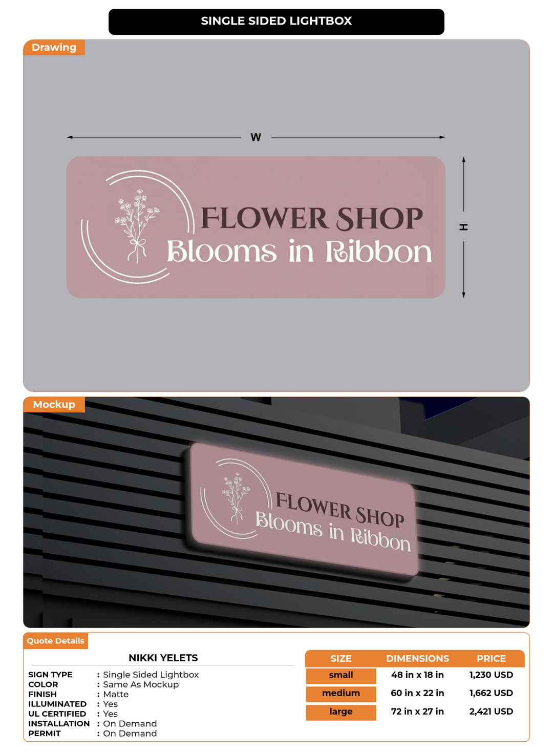 CUSTOM MOCKUP SIGN FOR Nikki Yelets