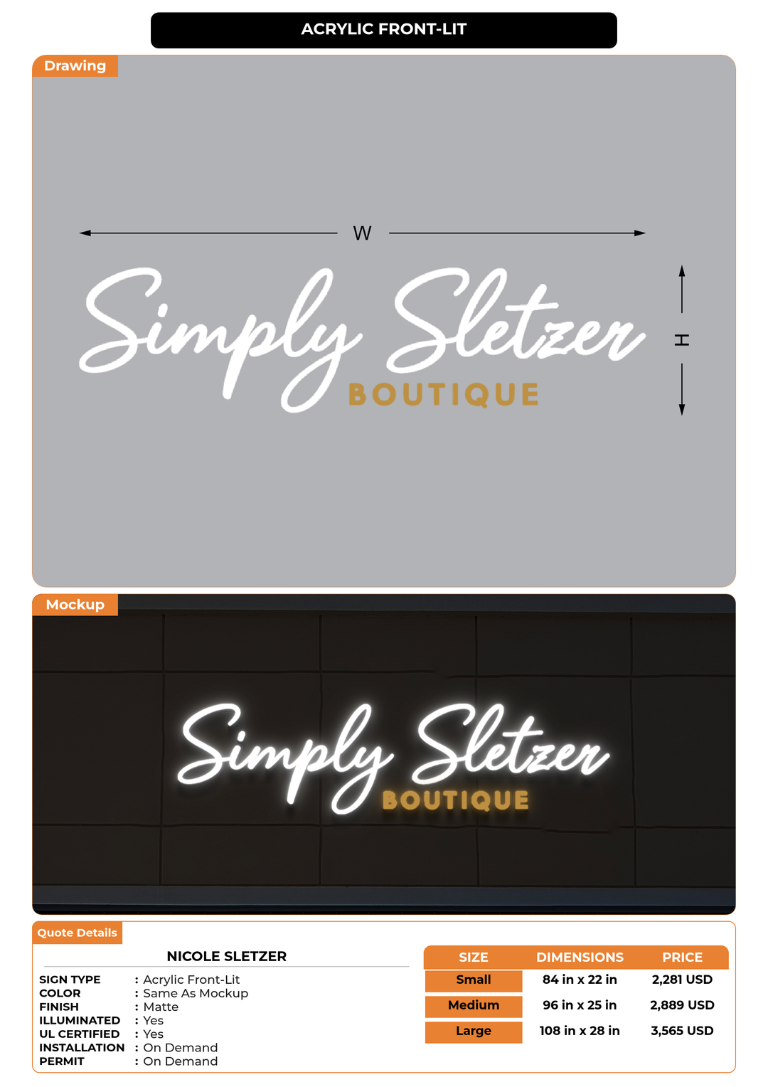 CUSTOM MOCKUP SIGN FOR Nicole Sletzer