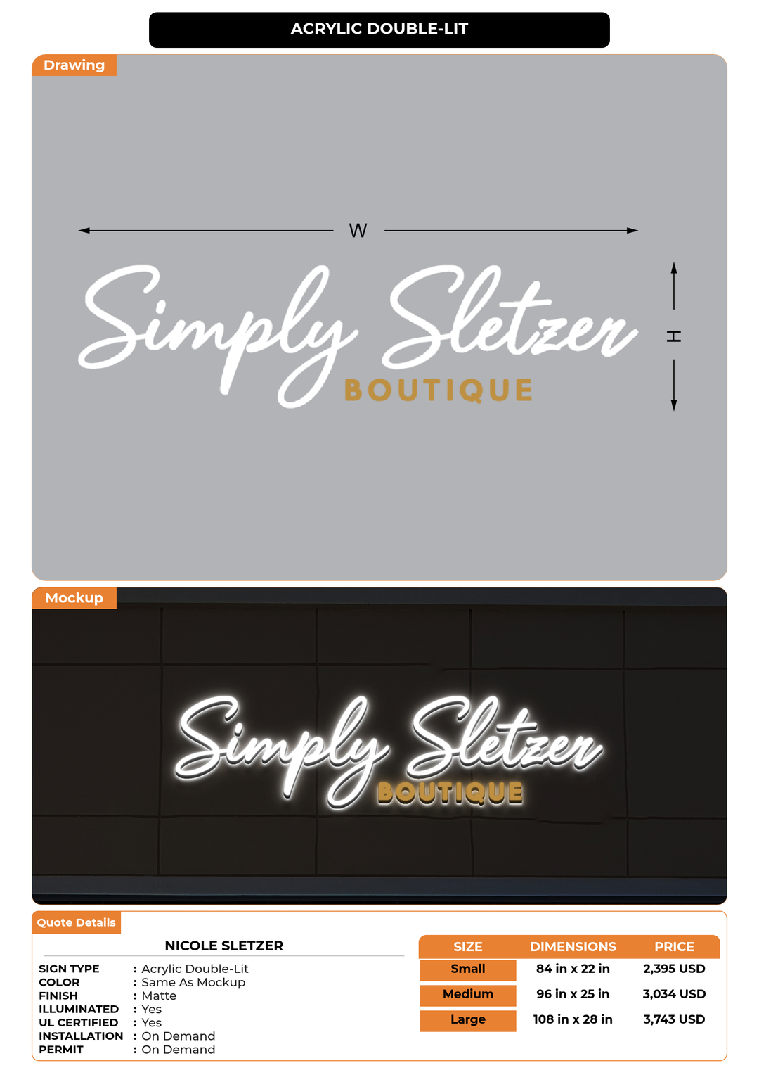 CUSTOM MOCKUP SIGN FOR Nicole Sletzer