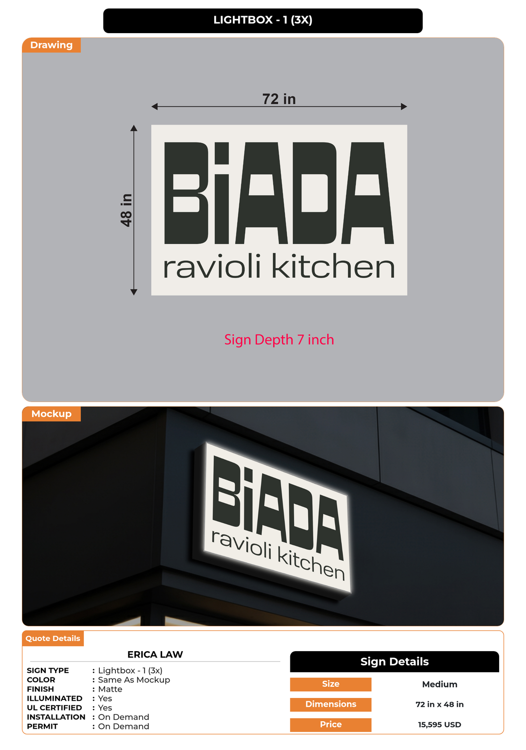 CUSTOM MOCKUP SIGN FOR Erica Law