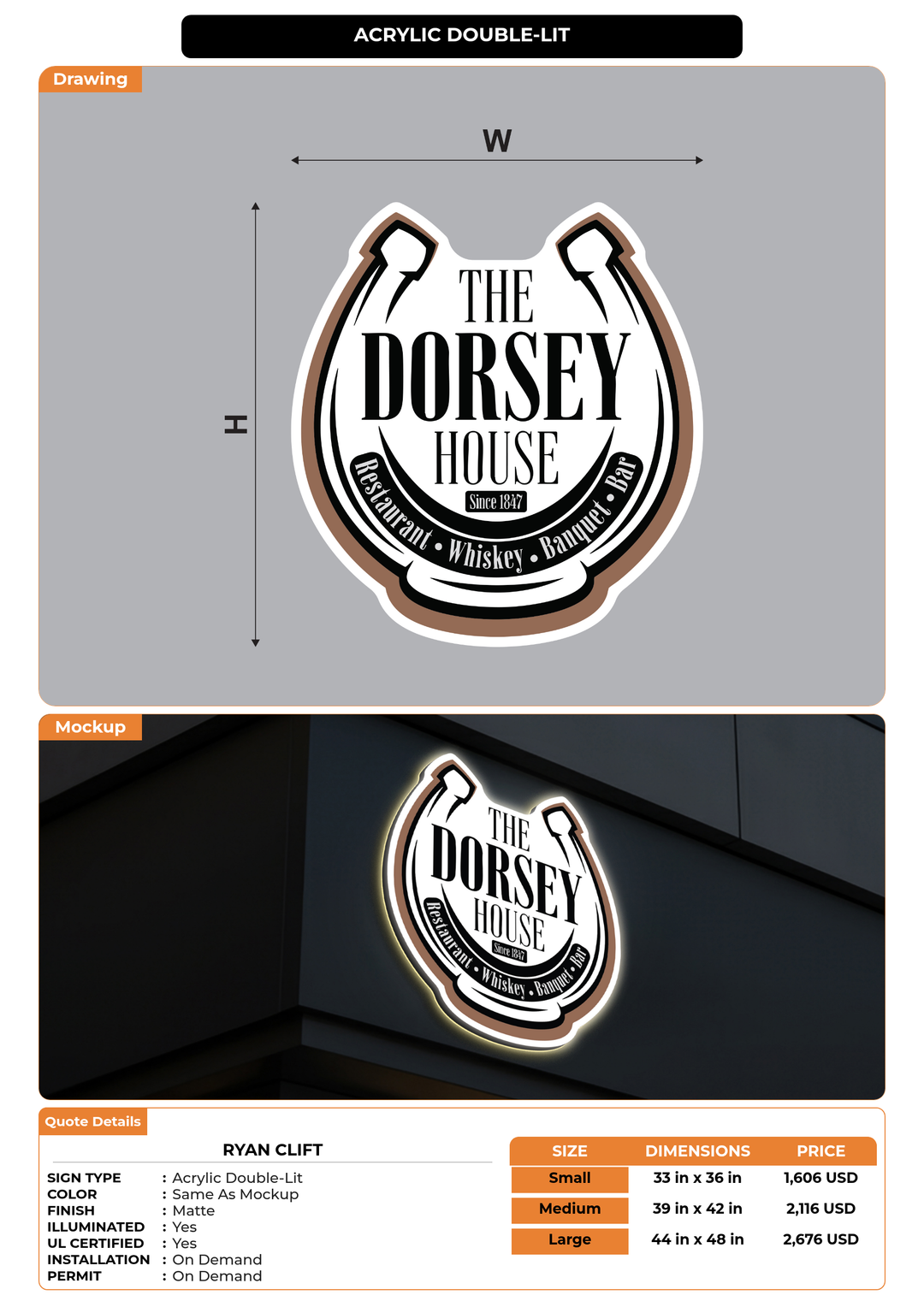 CUSTOM MOCKUP SIGN FOR Ryan Clift