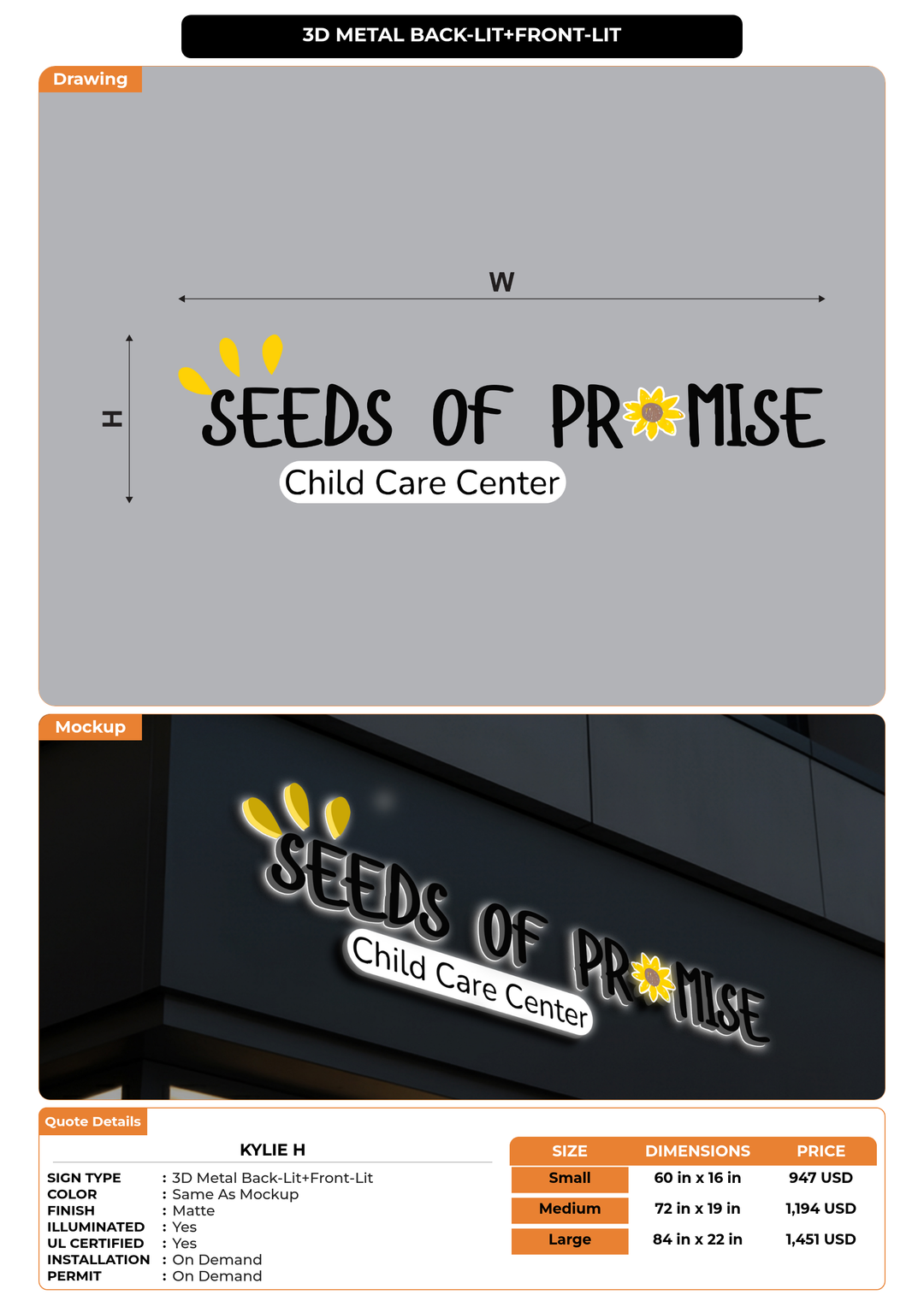 CUSTOM MOCKUP SIGN FOR Kylie H