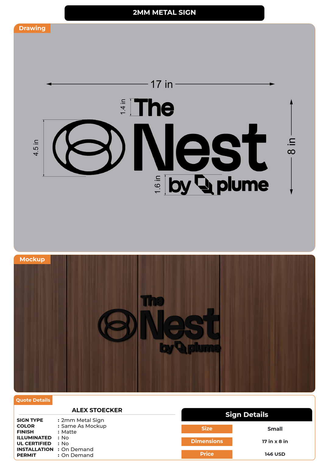 CUSTOM MOCKUP SIGN FOR alex stoecker