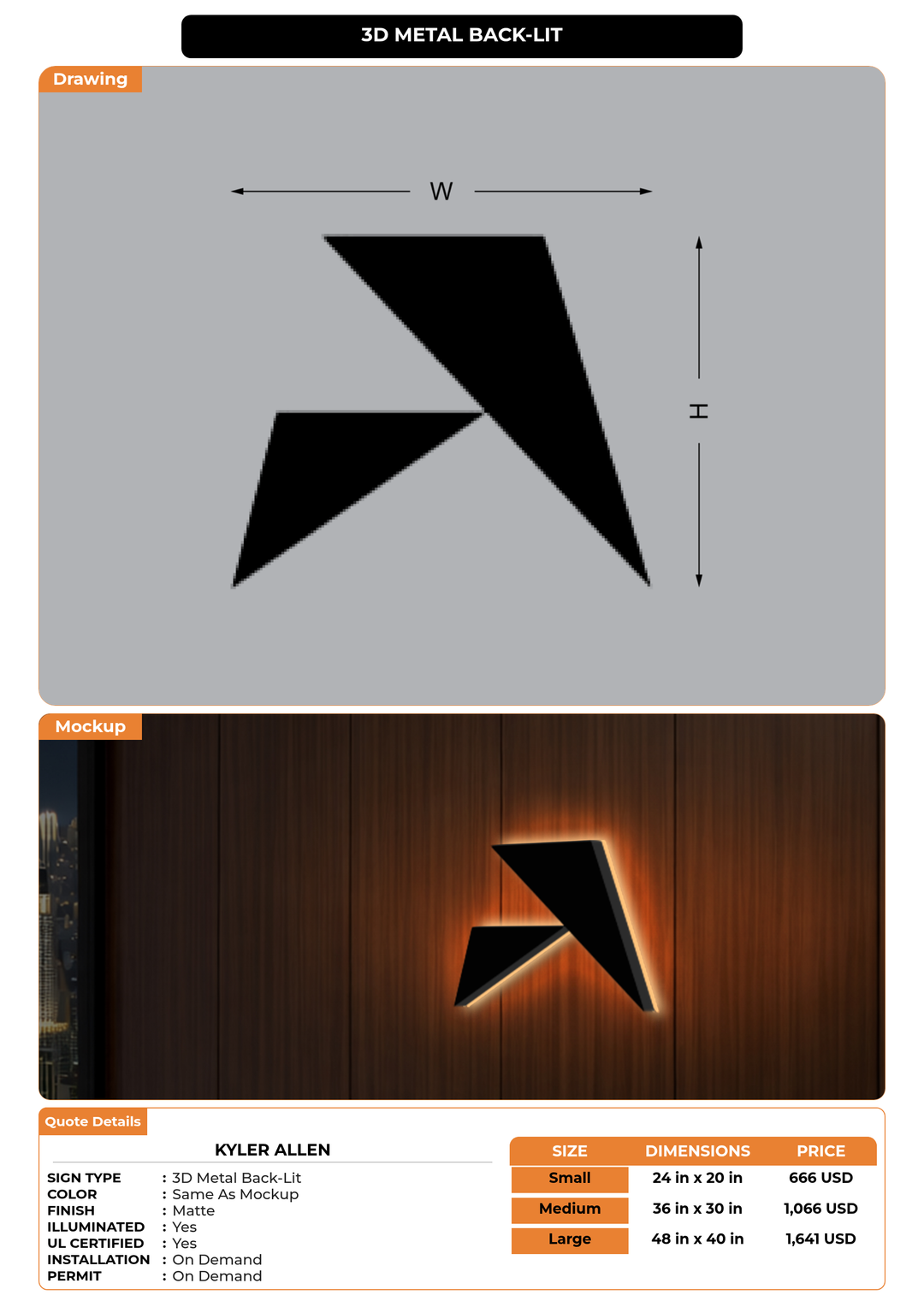 CUSTOM MOCKUP SIGN FOR Kyler Allen