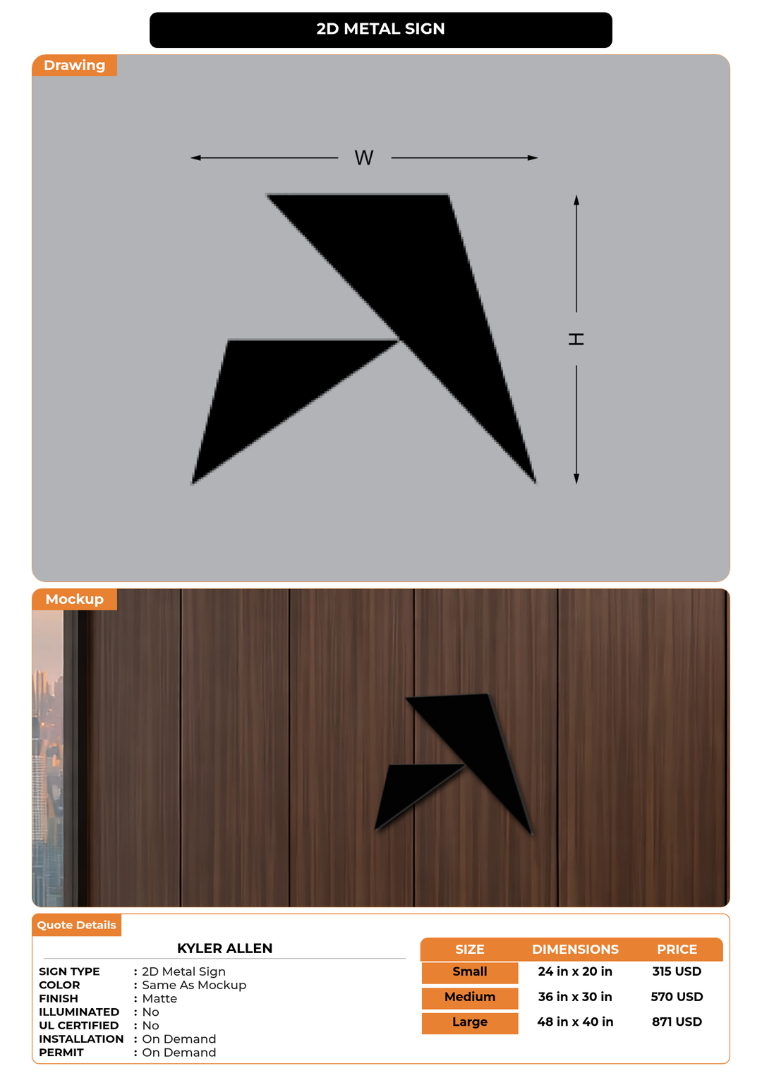 CUSTOM MOCKUP SIGN FOR Kyler Allen