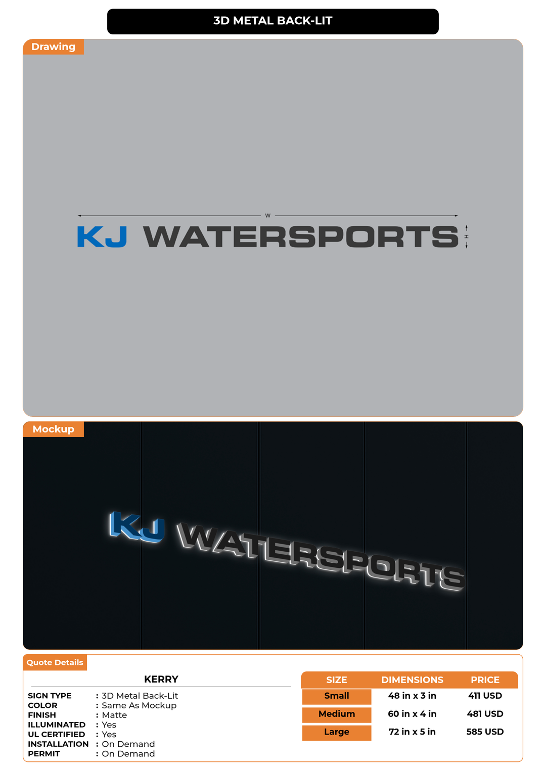 CUSTOM MOCKUP SIGN FOR Kerry