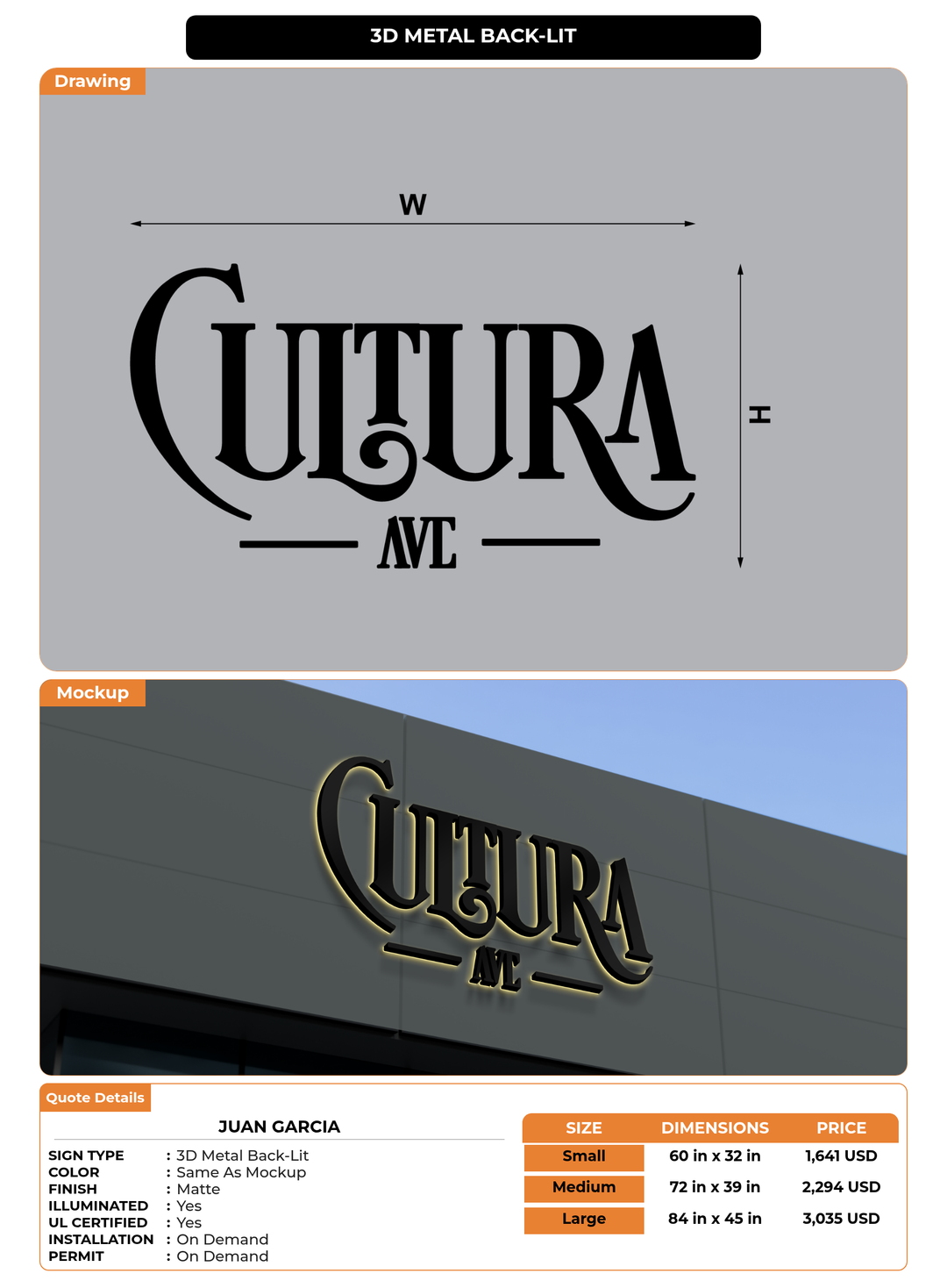 CUSTOM MOCKUP SIGN FOR Juan Garcia