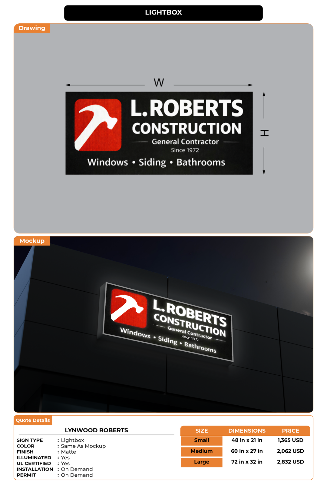 CUSTOM MOCKUP SIGN FOR Lynwood Roberts