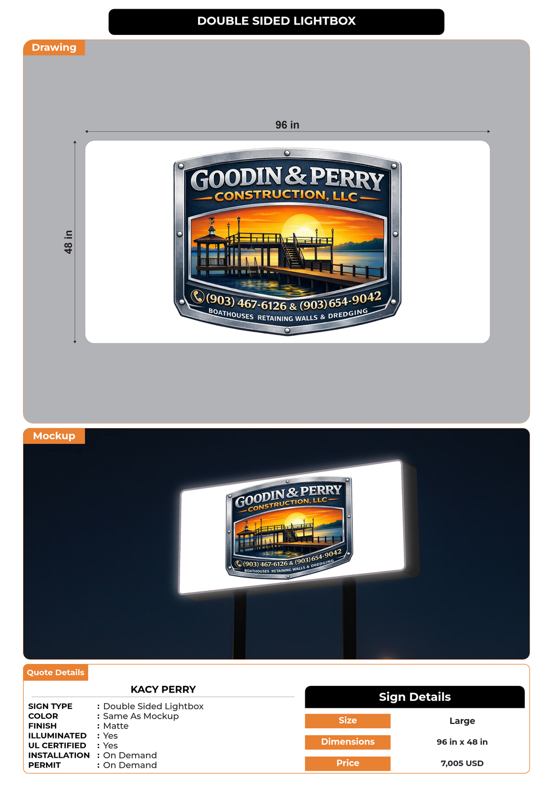 CUSTOM MOCKUP SIGN FOR Kacy perry