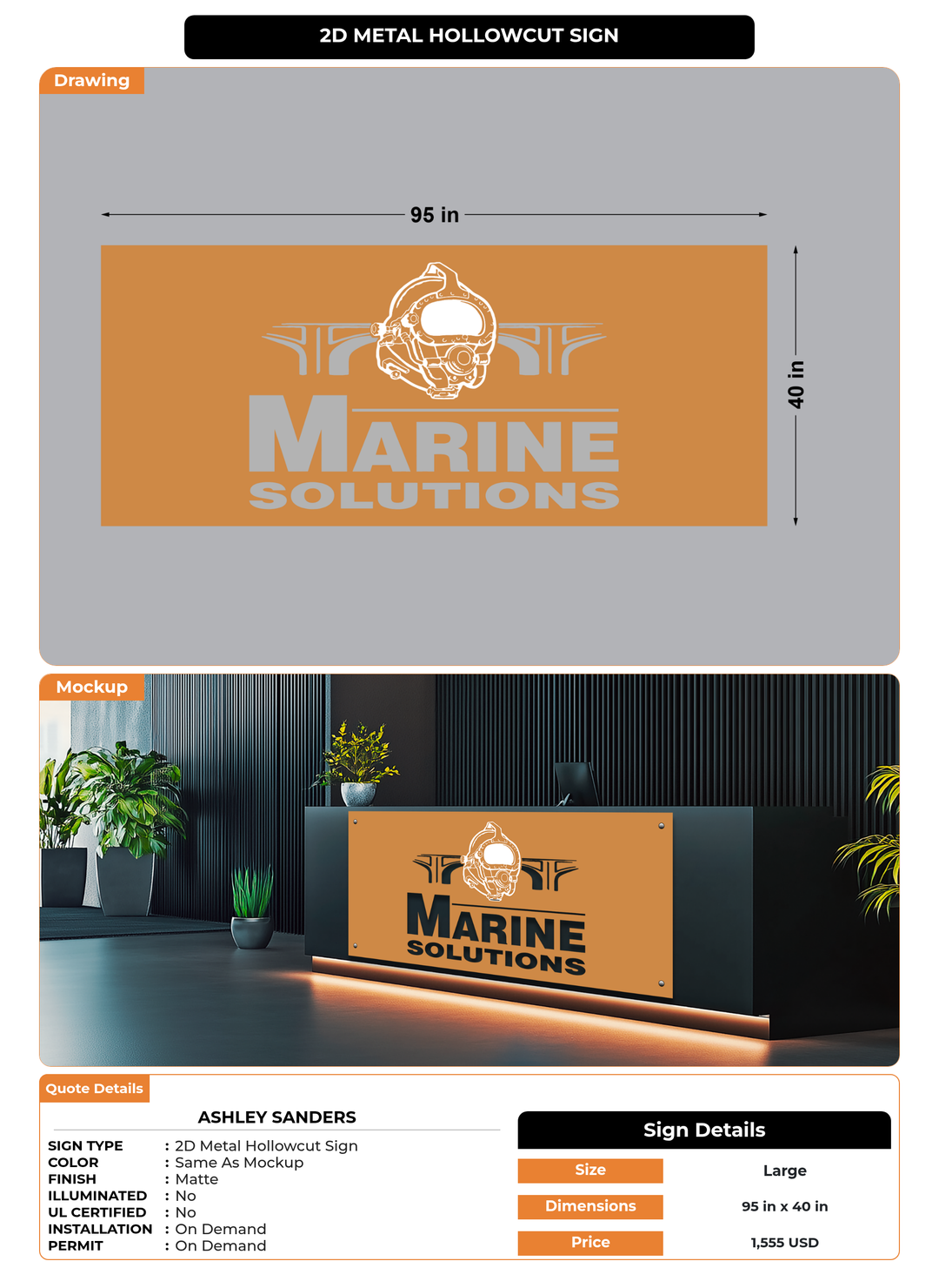 CUSTOM MOCKUP SIGN FOR Ashley Sanders