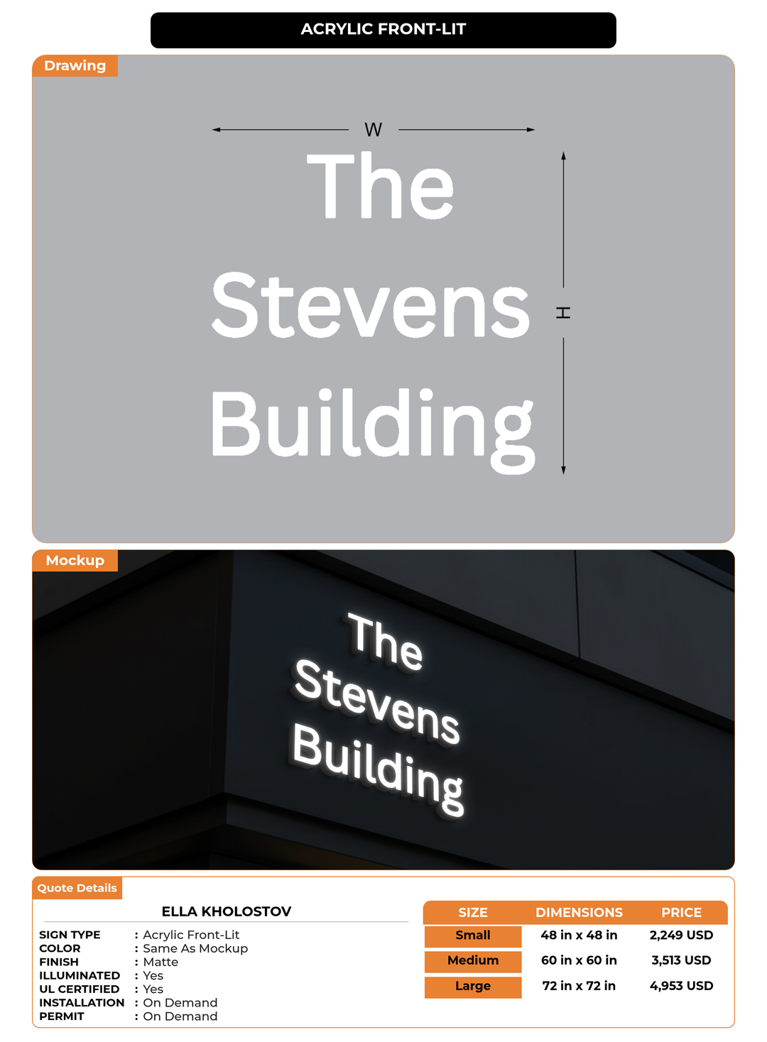 CUSTOM MOCKUP SIGN FOR ella kholostov