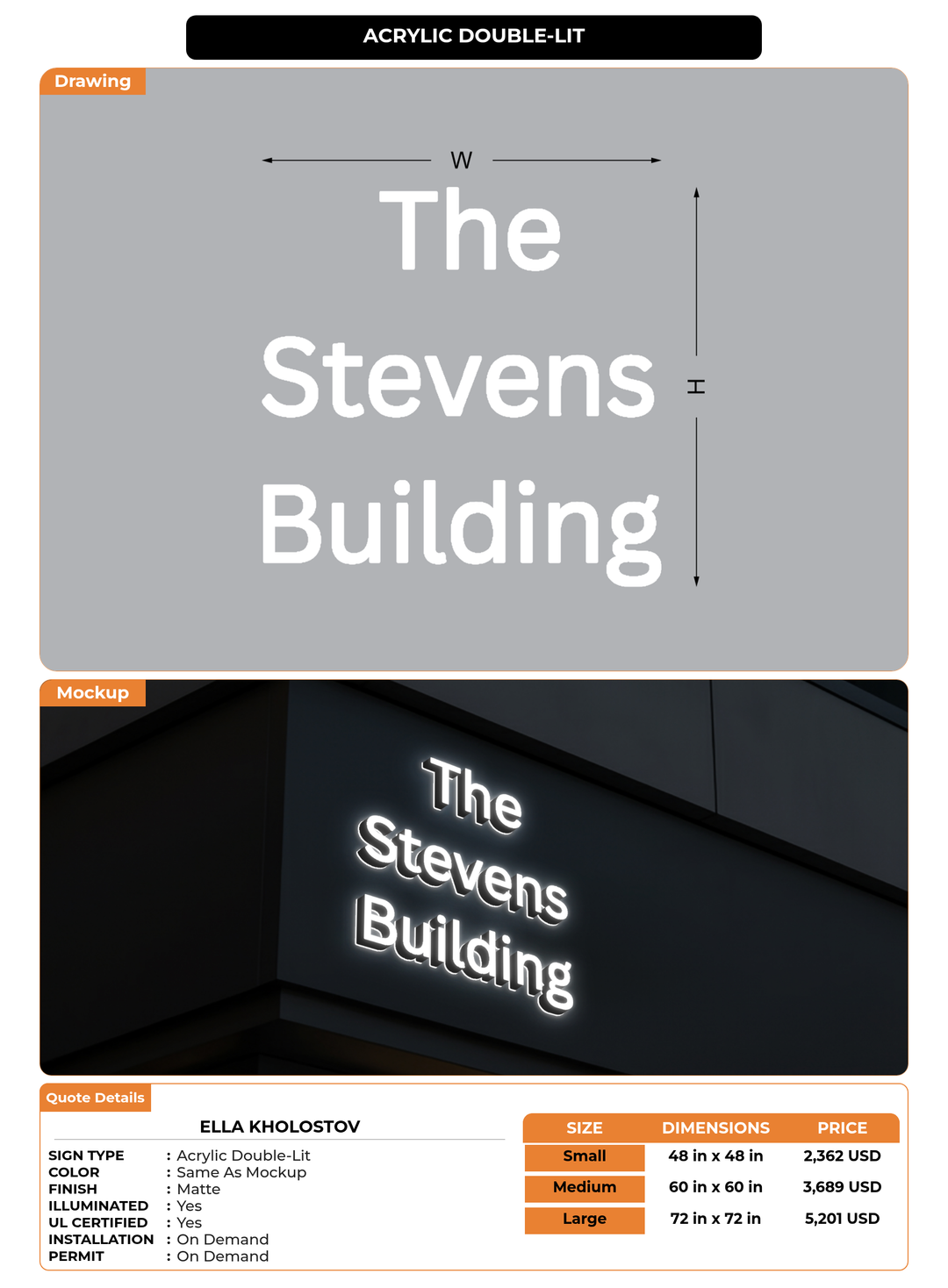 CUSTOM MOCKUP SIGN FOR ella kholostov
