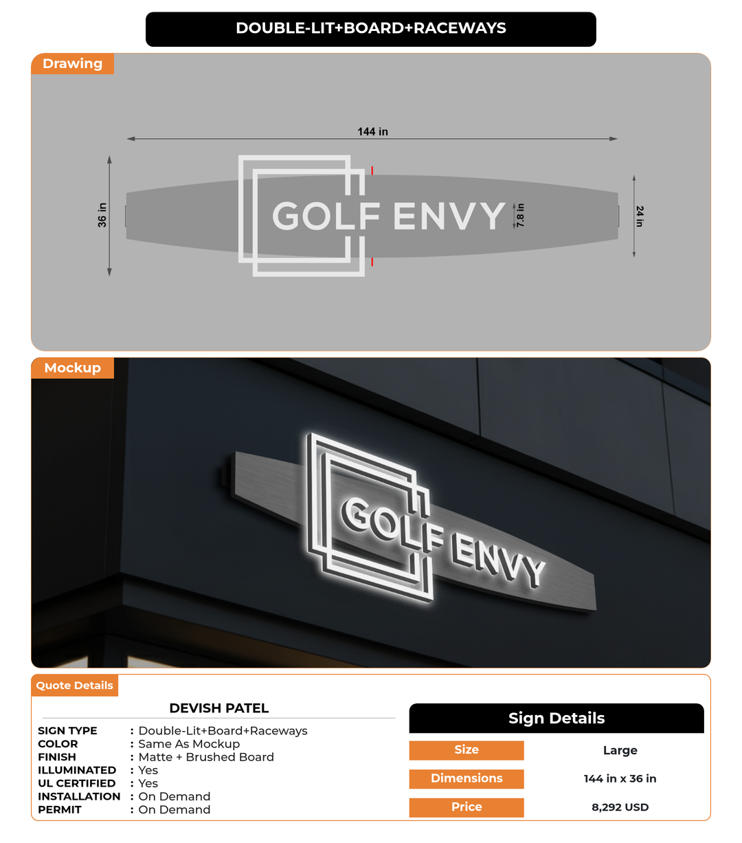 CUSTOM MOCKUP SIGN FOR Devish Patel