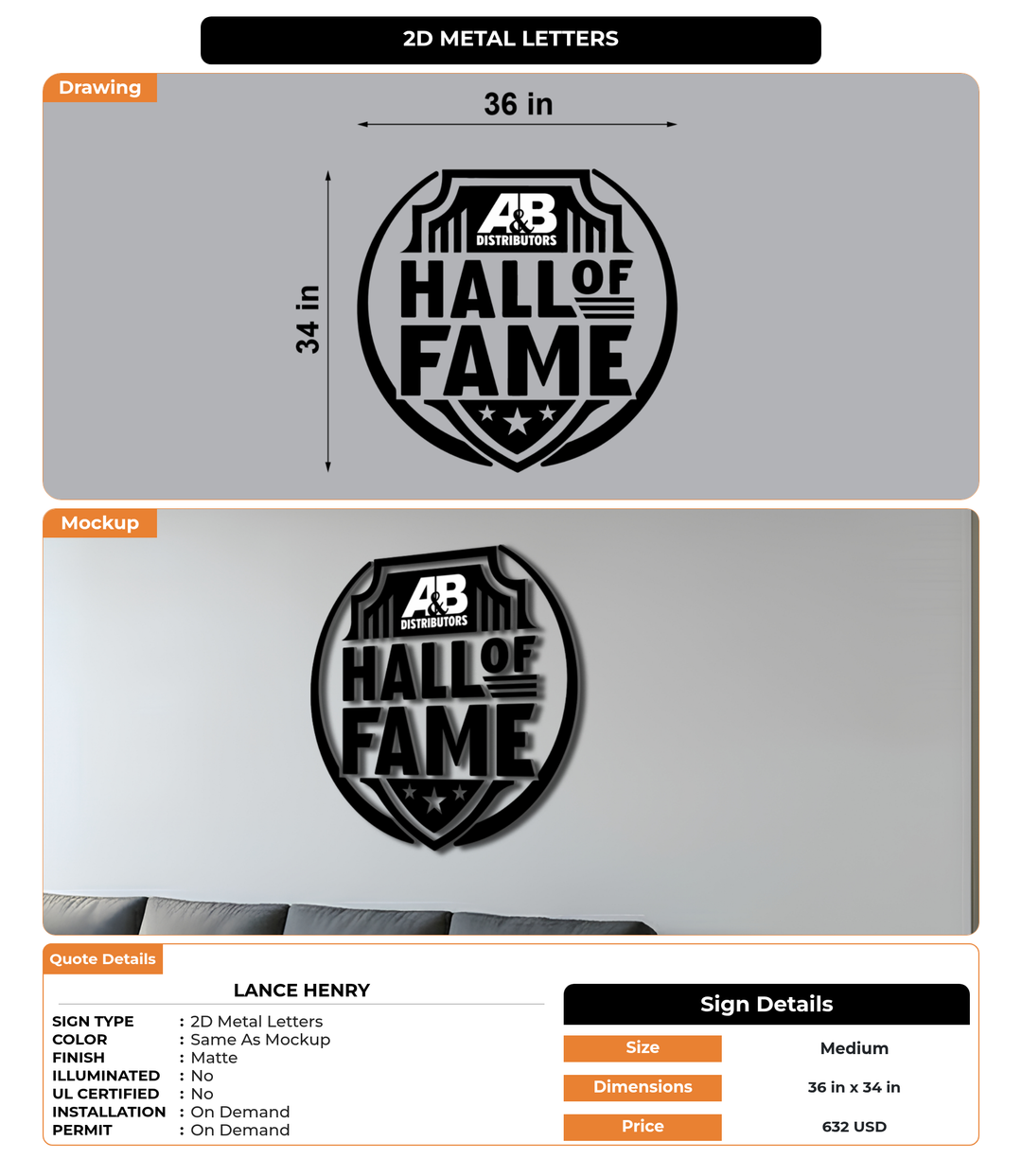 CUSTOM MOCKUP SIGN FOR Lance Henry