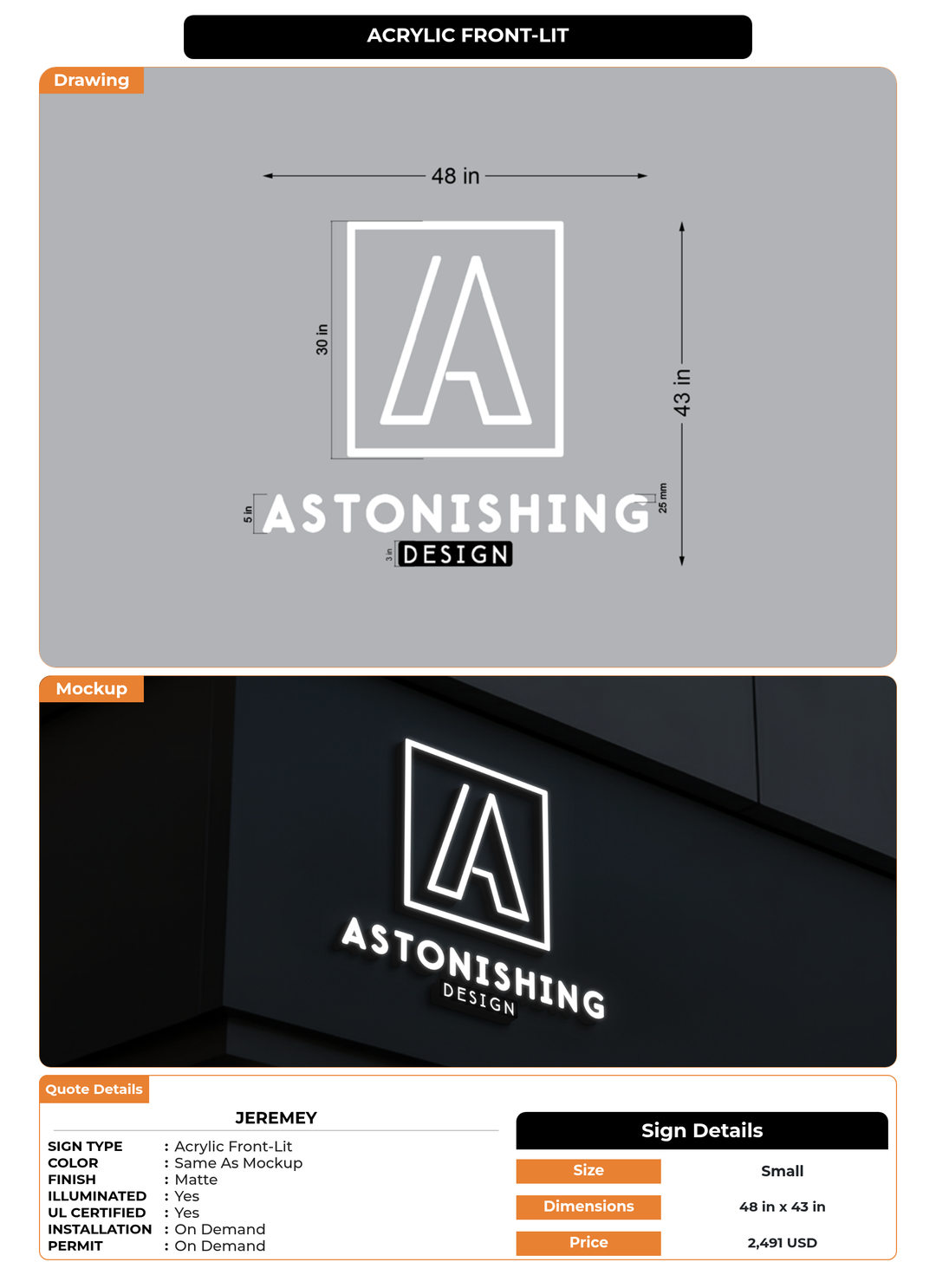CUSTOM MOCKUP SIGN FOR Jeremey