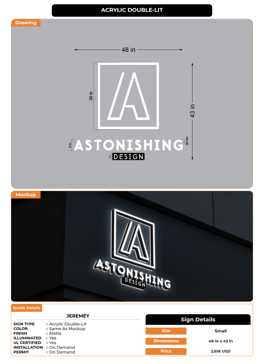 CUSTOM MOCKUP SIGN FOR Jeremey